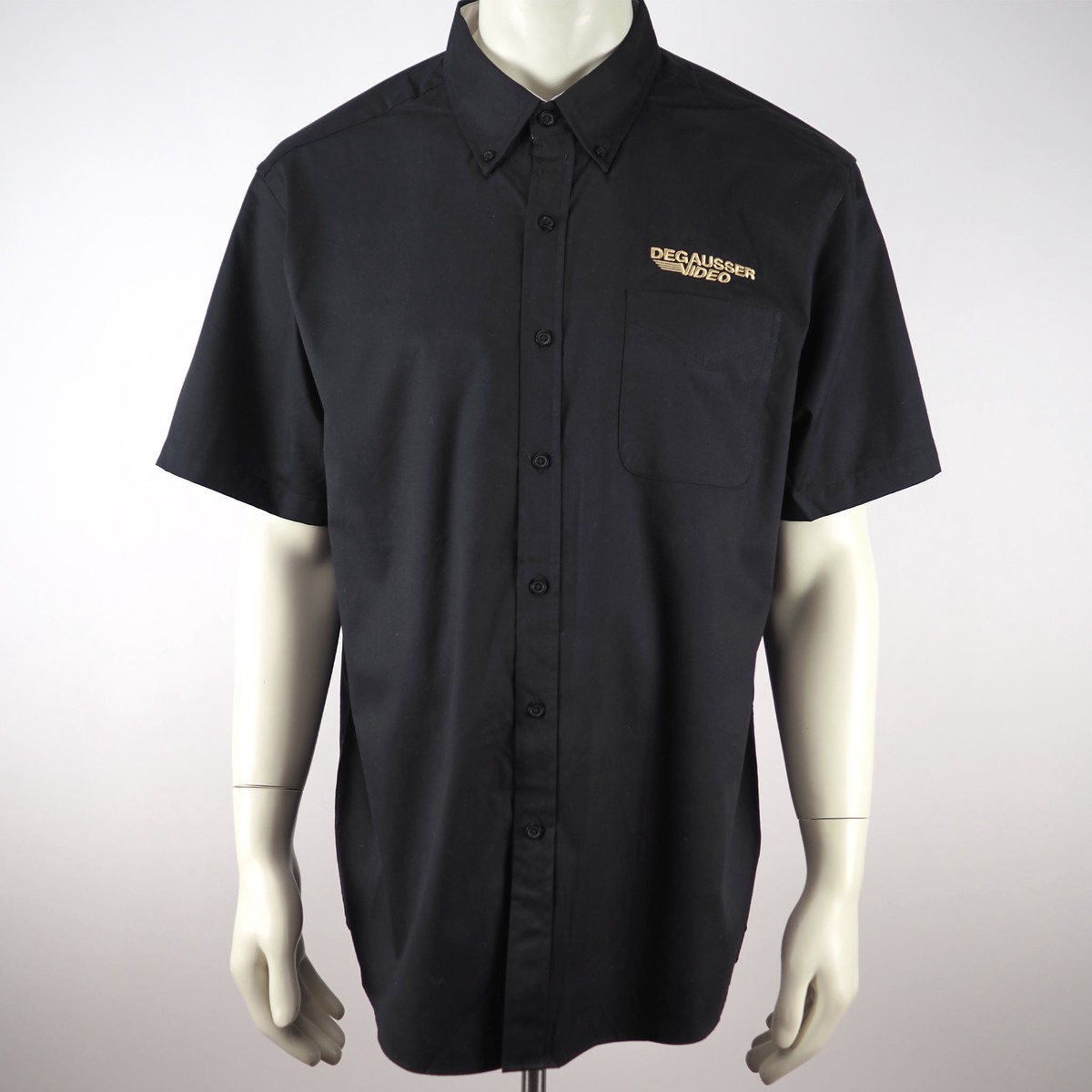 Degausser Video Embroidered Logo - Button Down Shirt - Black