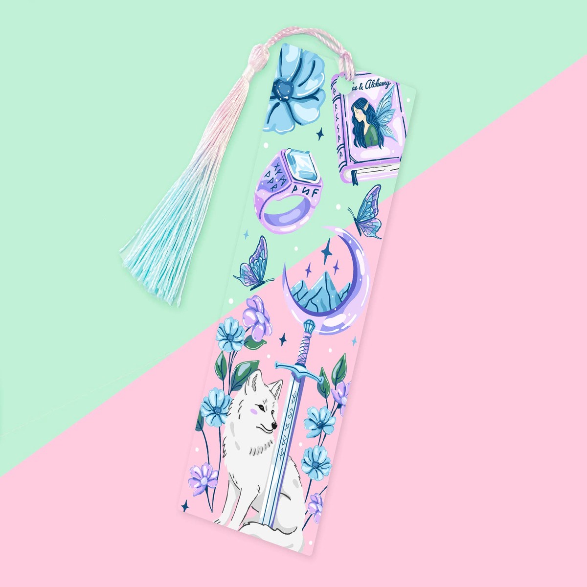 Romantasy Wolf Acrylic Bookmark