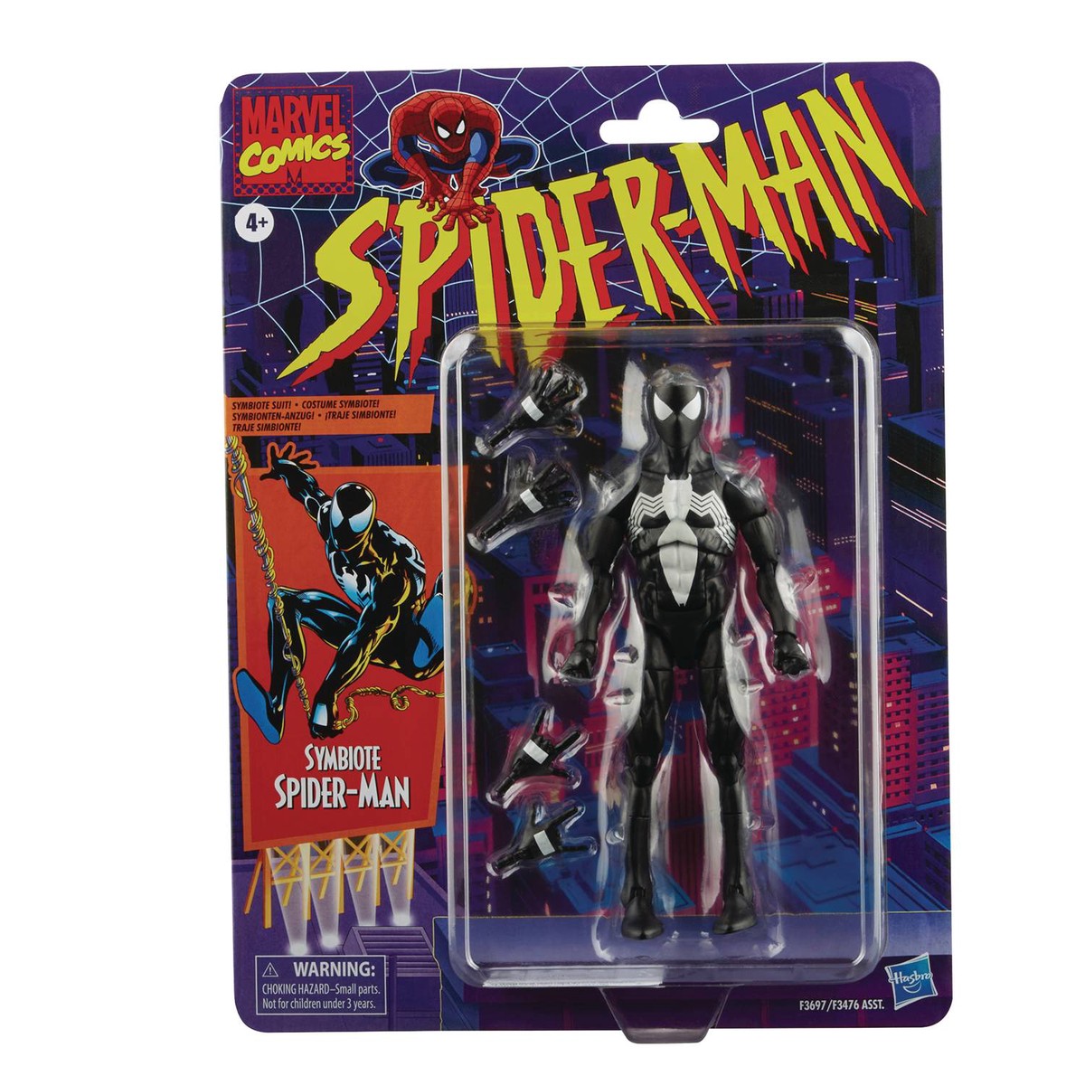 SPIDER-MAN LEGENDS RETRO 6IN SYMBIOTE SPIDEY AF