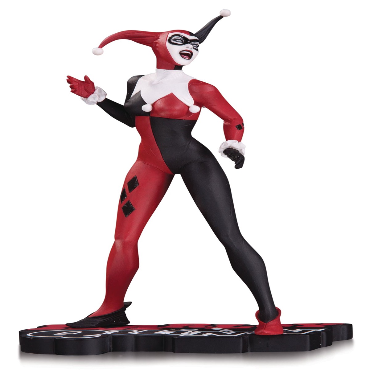 HARLEY QUINN RED WHITE BLACK STATUE BY JAE LEE