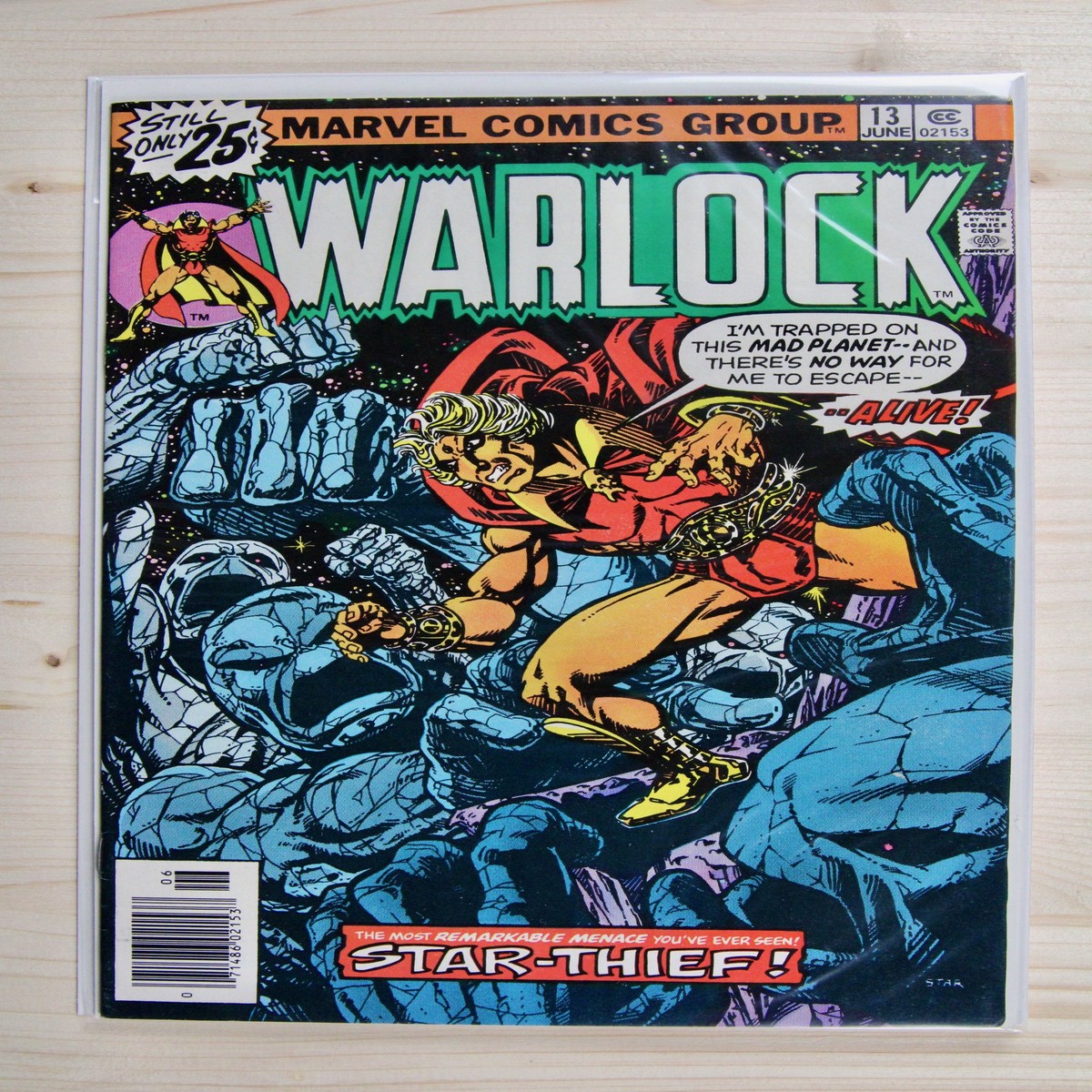 Warlock 13 Marvel (1976) 90 VFNM Star Thief