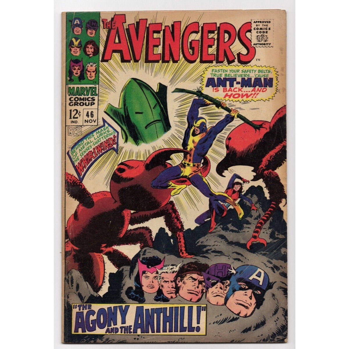 Avengers 46 (Marvel 1967) 1st Appearance Whirlwind - Key Issue