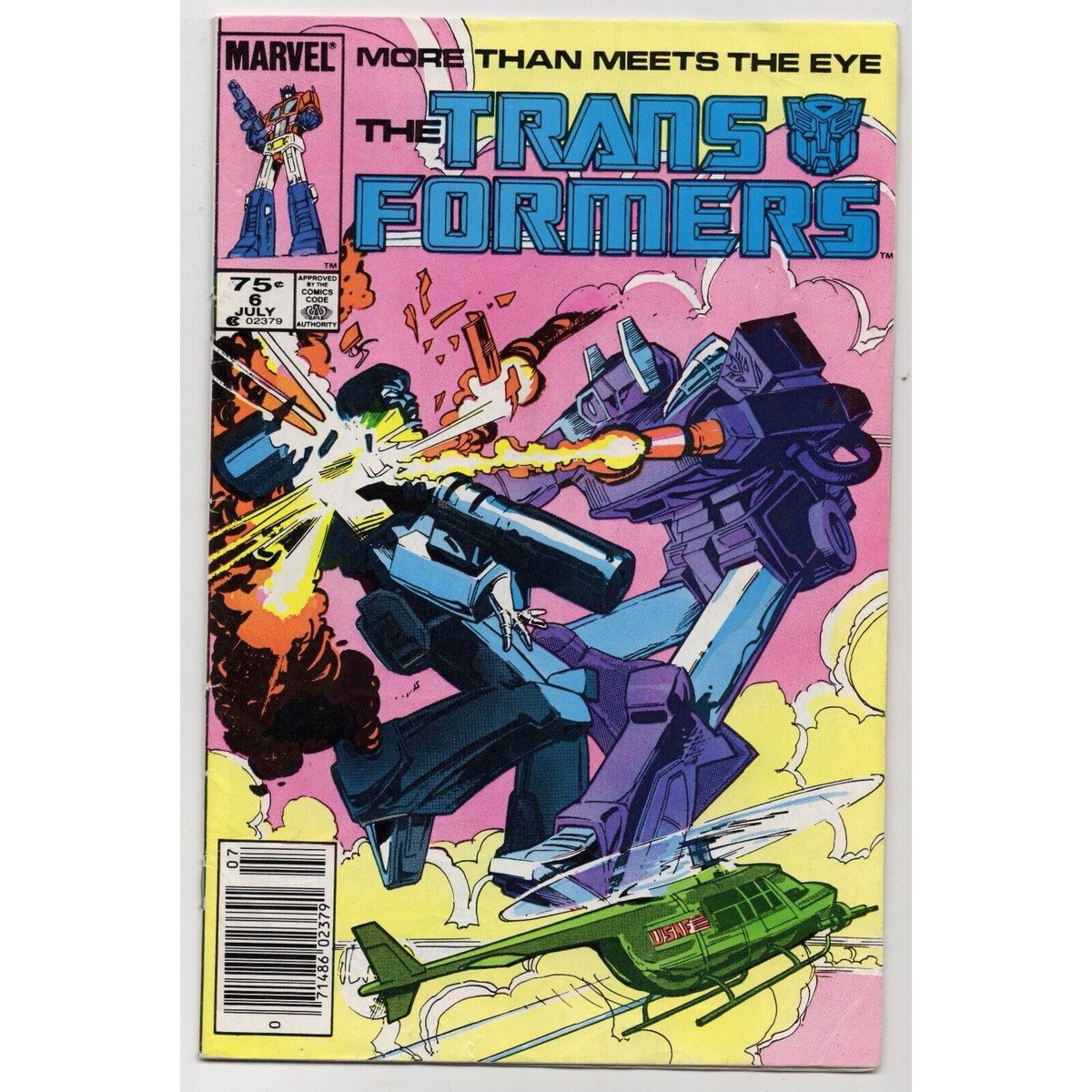 Transformers 6 Marvel Comics (1987) Reader copy