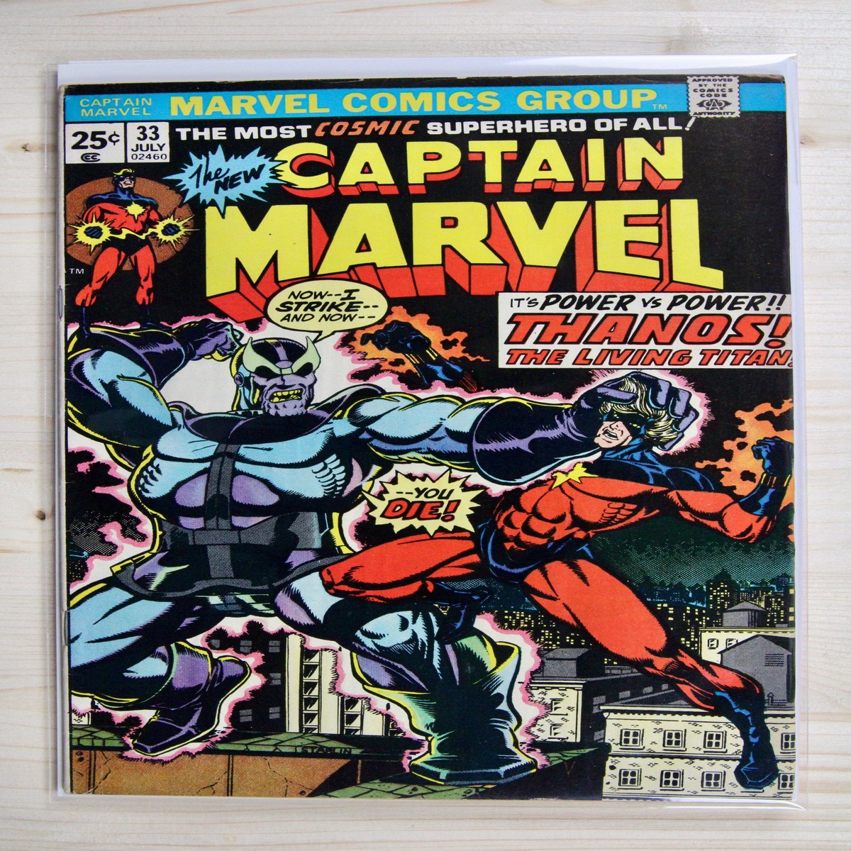 Captain Marvel 33 Marvel (1974) 65 FN Thanos War Klaus Janson