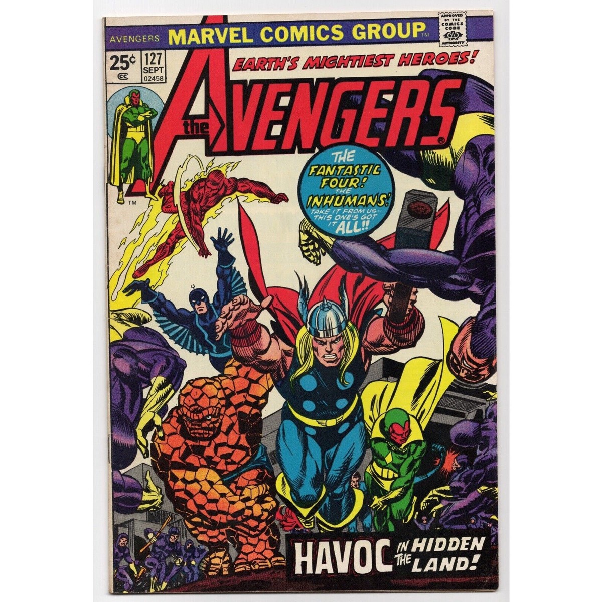 Avengers 127 - Marvel Comics (1974) - 1st App Ultron-7 Inhumans FF