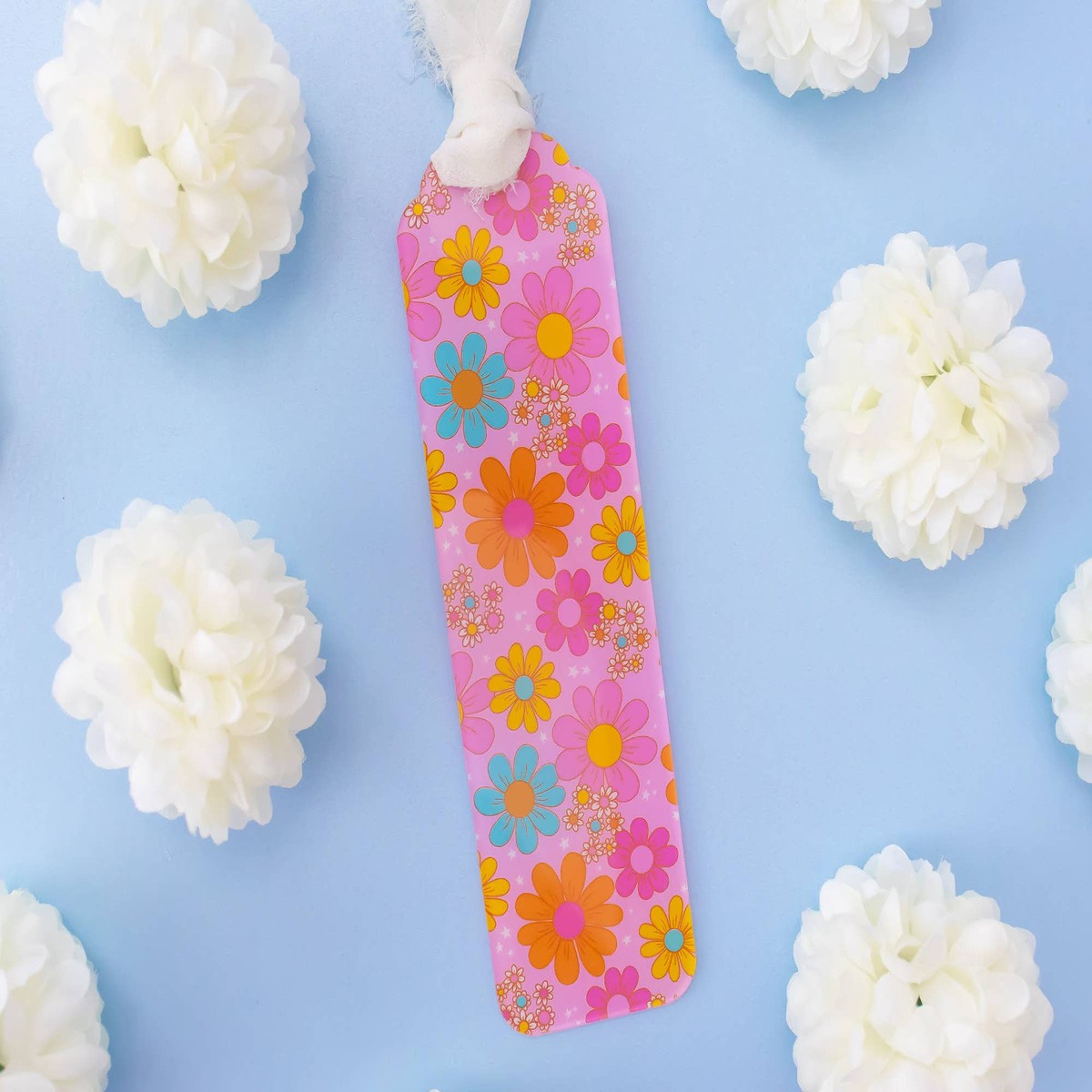 Retro Flower Acrylic Bookmark