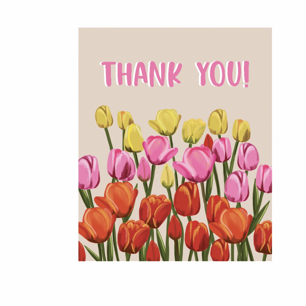 Thank You (Tulips) - Greeting Card