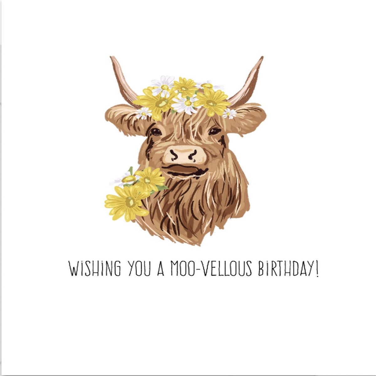 Wishing You A Moo-Vellous Birthday - Greeting Card