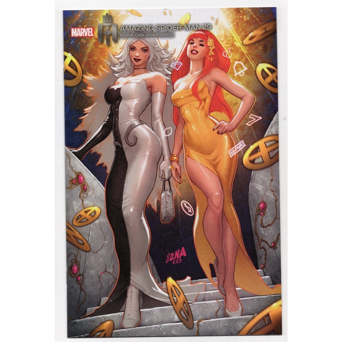 Amazing Spiderman 29 (2023) Hellfire Gala Mary Jane Black Cat DNA Variant