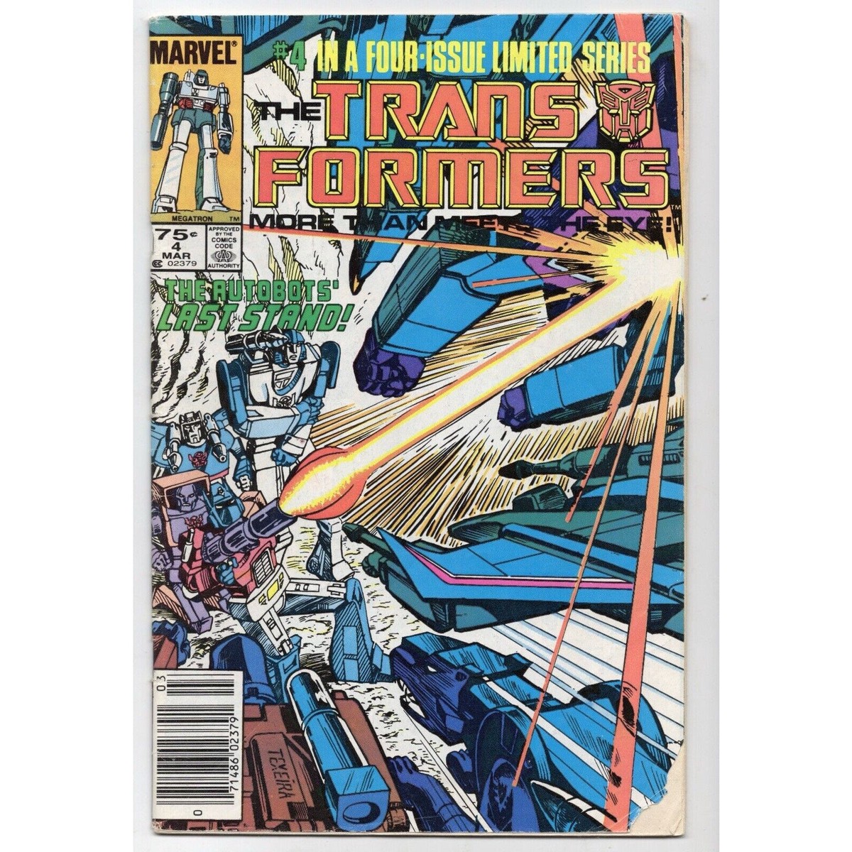 Transformers 4 Marvel Comics (1985) 1st App Shockwave Dinobots (reader)
