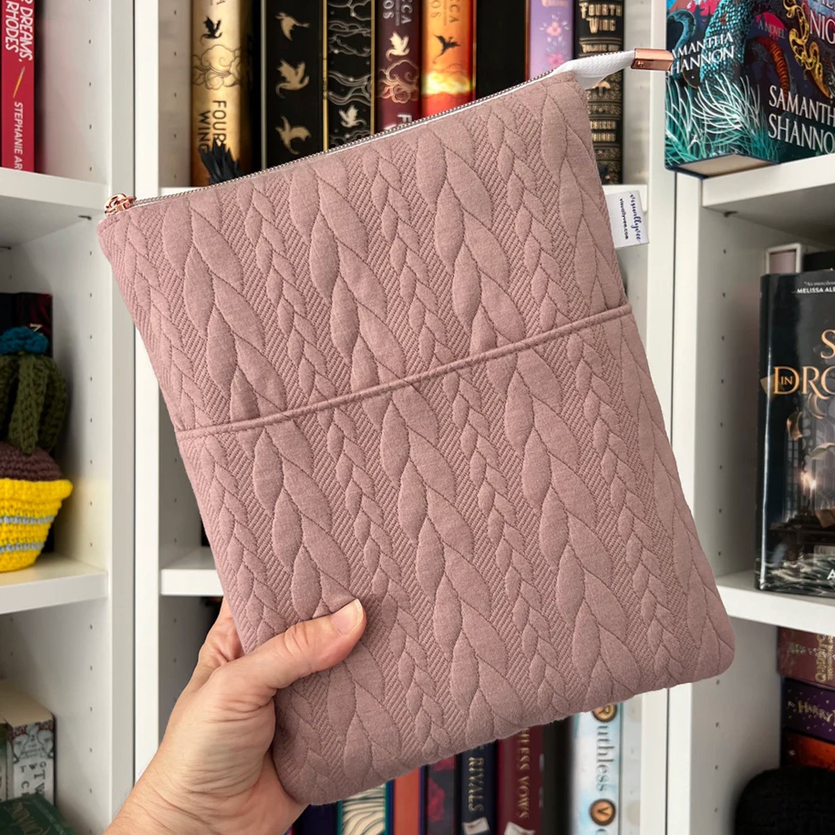 Its Sweater Weather - Dusty Rose - Zippered Book Sleeve