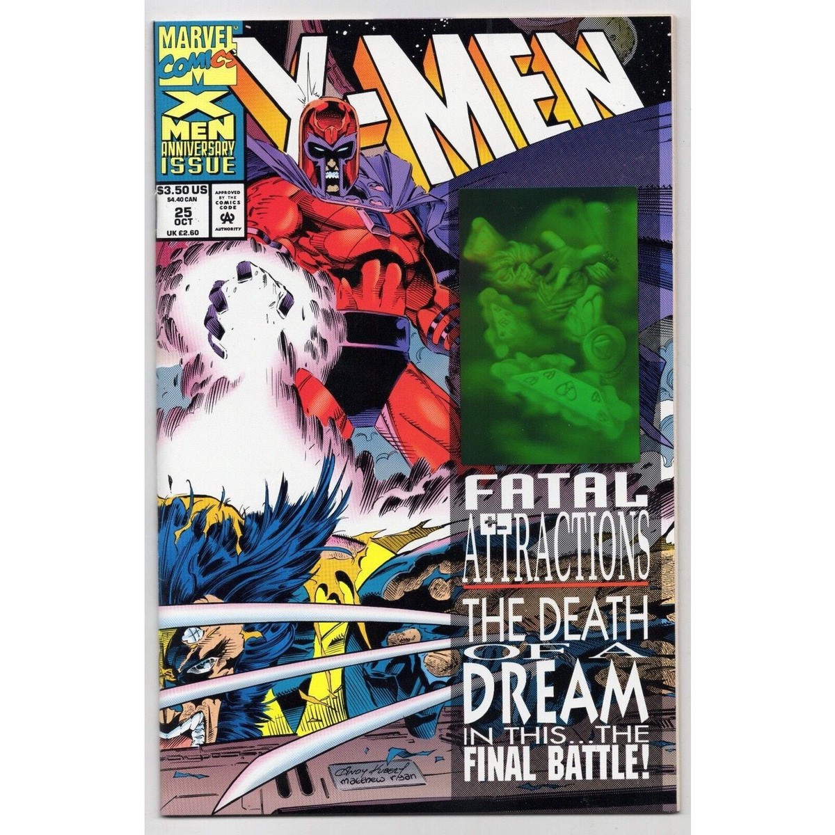 X-Men 25 Marvel Comics (1993) Magneto Removes Wolverines Metal (c)
