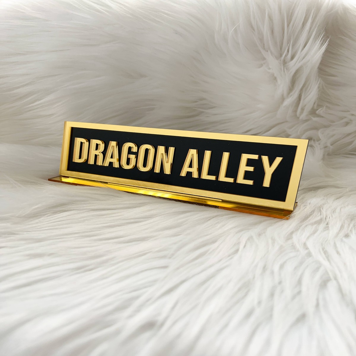 Acrylic Shelf Sign Dragon Alley
