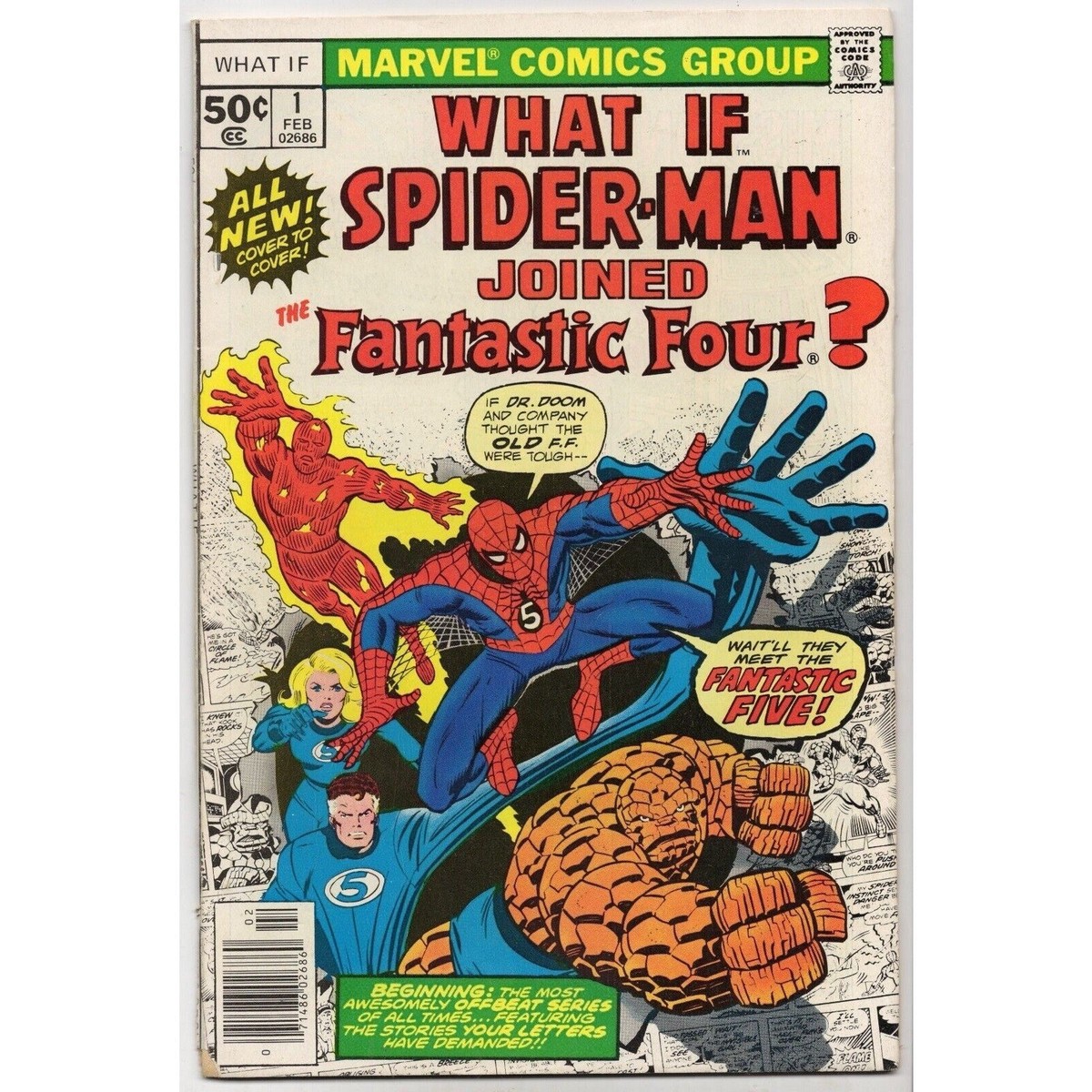 What If 1 Marvel Comics (1977) Spider-Man Joined Fantastic Four (b)