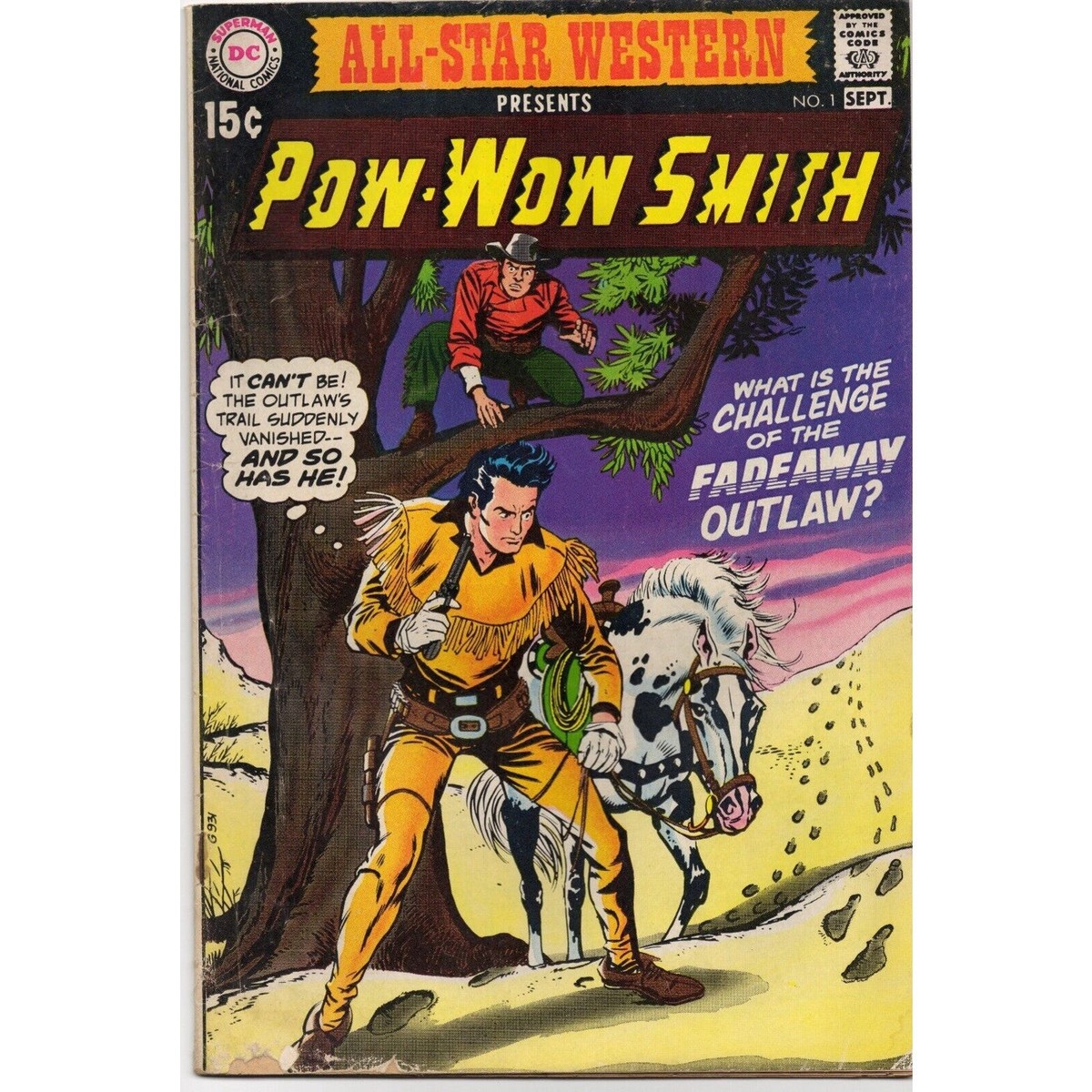 All Star Western Pow-Wow Smith Issue 1 (DC 1970) Vintage Western Comics