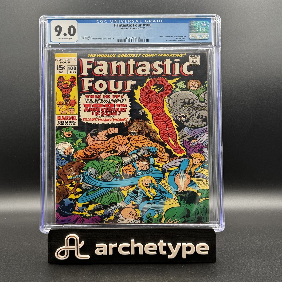Fantastic Four 100 Marvel (1970) CGC 90 Off White Pages Jack Kirby art