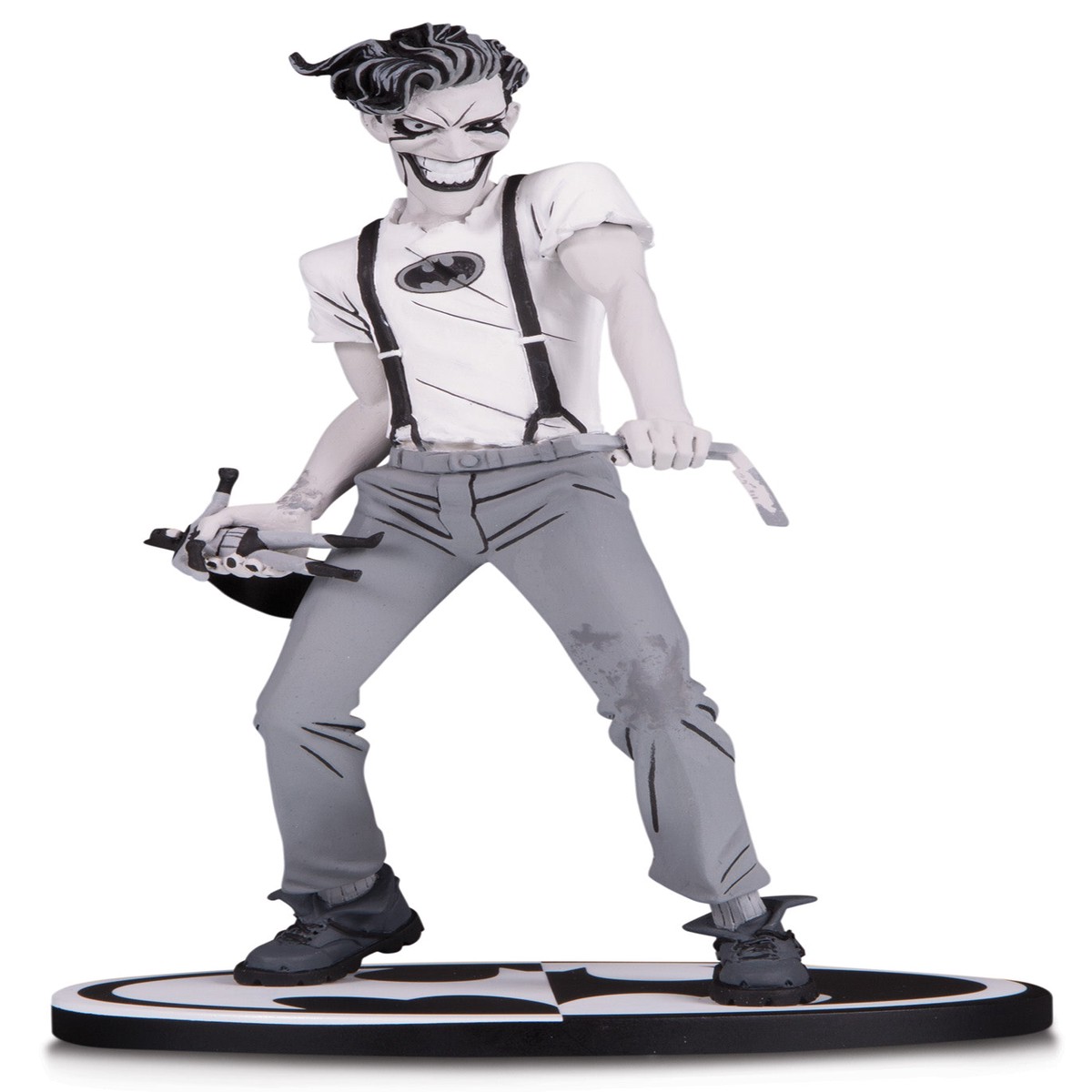 BATMAN BLACK WHITE STATUE WHITE KNIGHT JOKER BY MURPHY