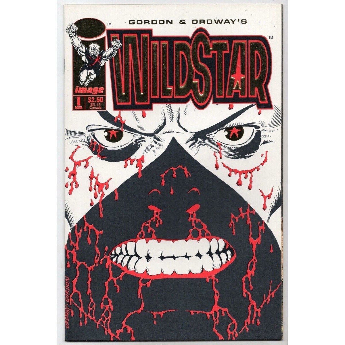 Wildstar 1 Image Comics (1993) Rare Gold Logo Variant