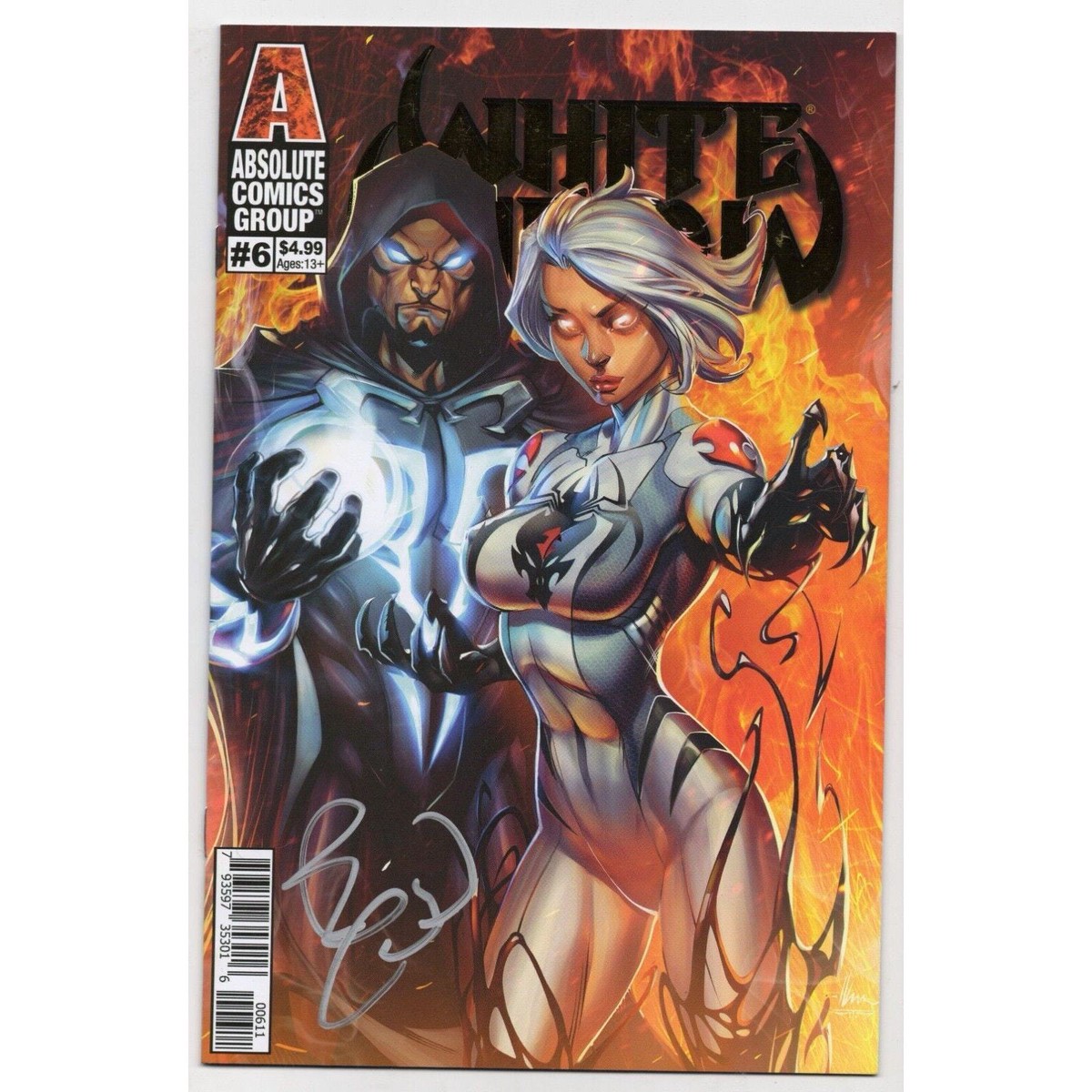 White Widow 6 Absolute Comics (2021) Cover A Benny Powell Auto COA Comic Book