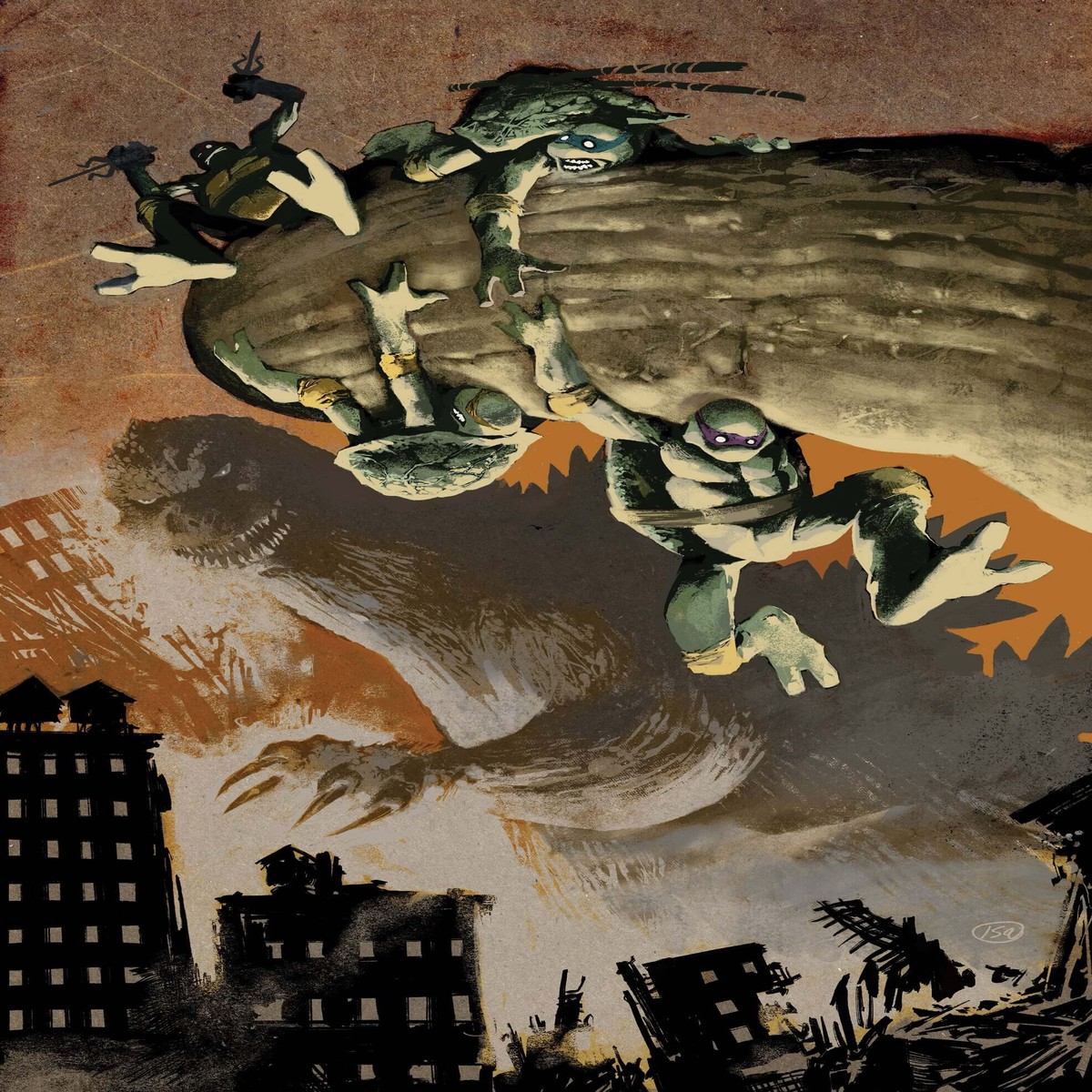 Teenage Mutant Ninja Turtles x Godzilla 1 - IDW Exclusive