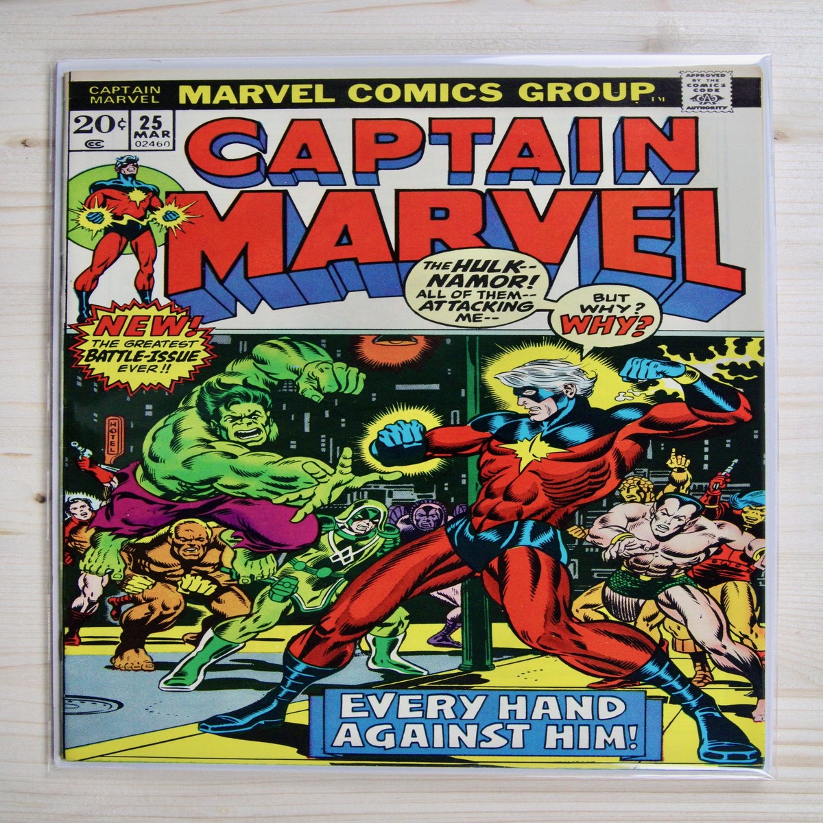 Captain Marvel 25 Marvel (1973) 85 VF Thanos War Joe Sinnott cover