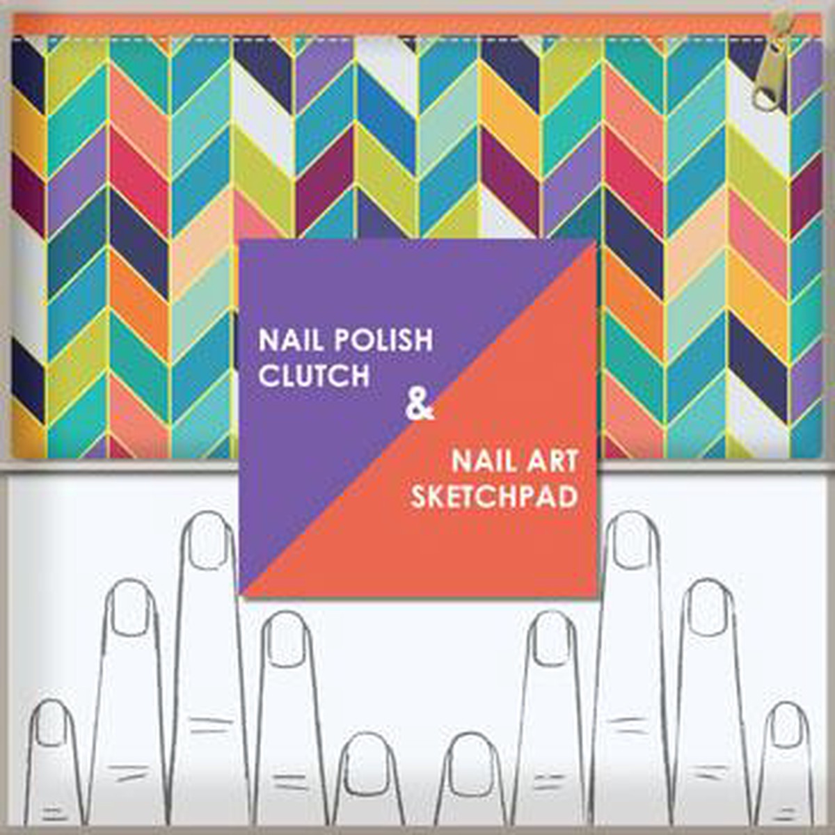 Nail Polish Clutch Nail Art Sketchpad