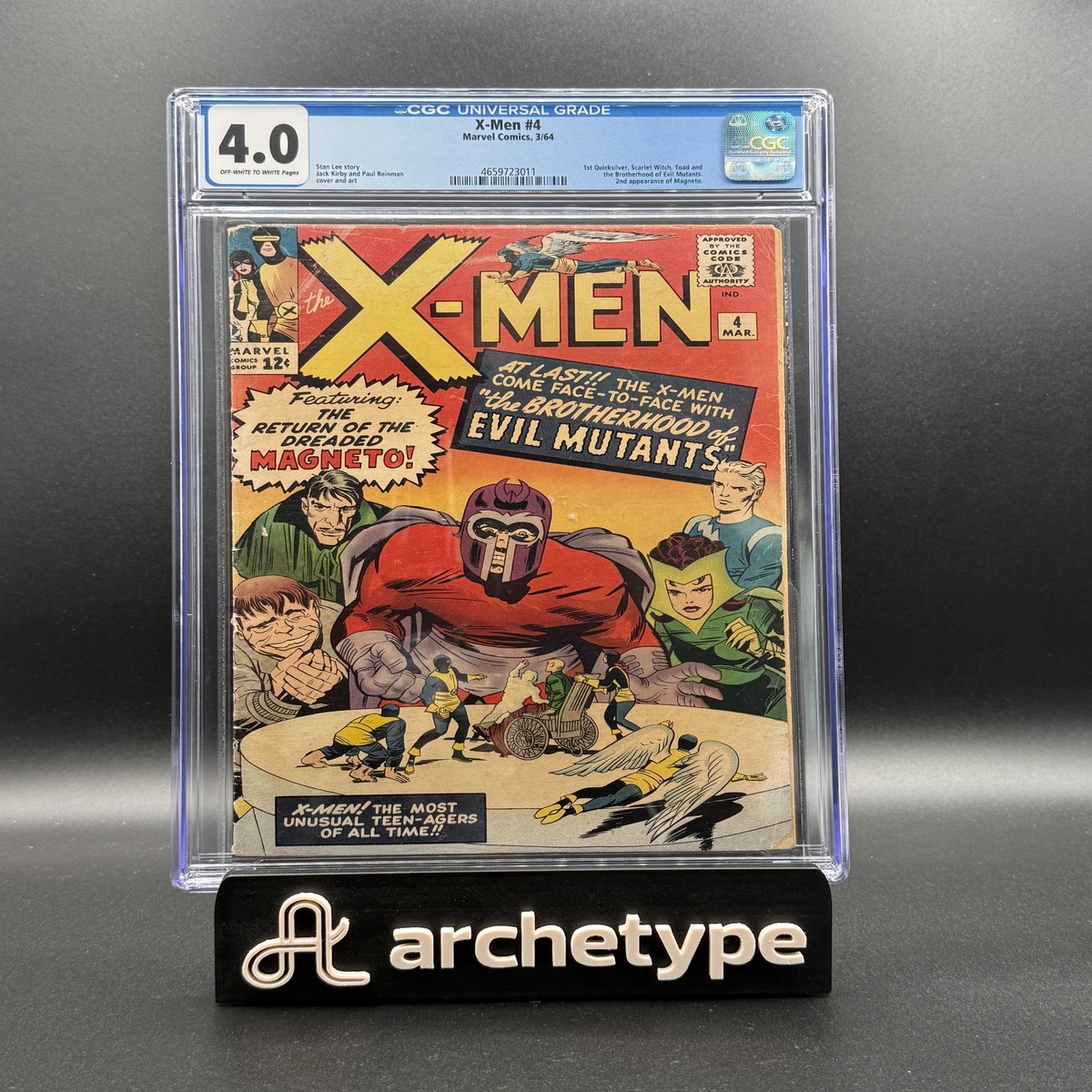 The X-Men 4 Marvel (1964) CGC 40 Off-White to White Pages